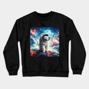 Space cat, cat astronaut Crewneck Sweatshirt